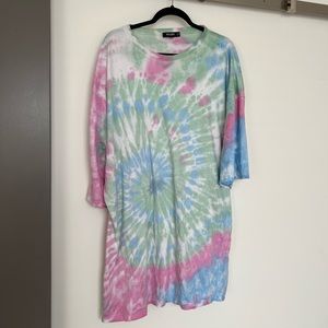 Missguided Tie Dye Tshirt Dress Size US 10